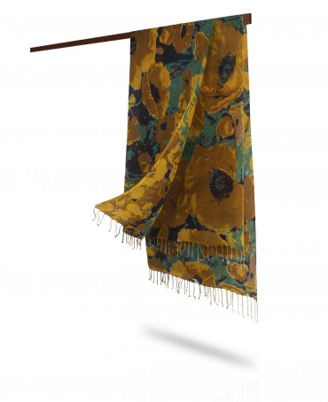 Палантин Женский S23-FLEUR.DU.CIEL/JAUNE